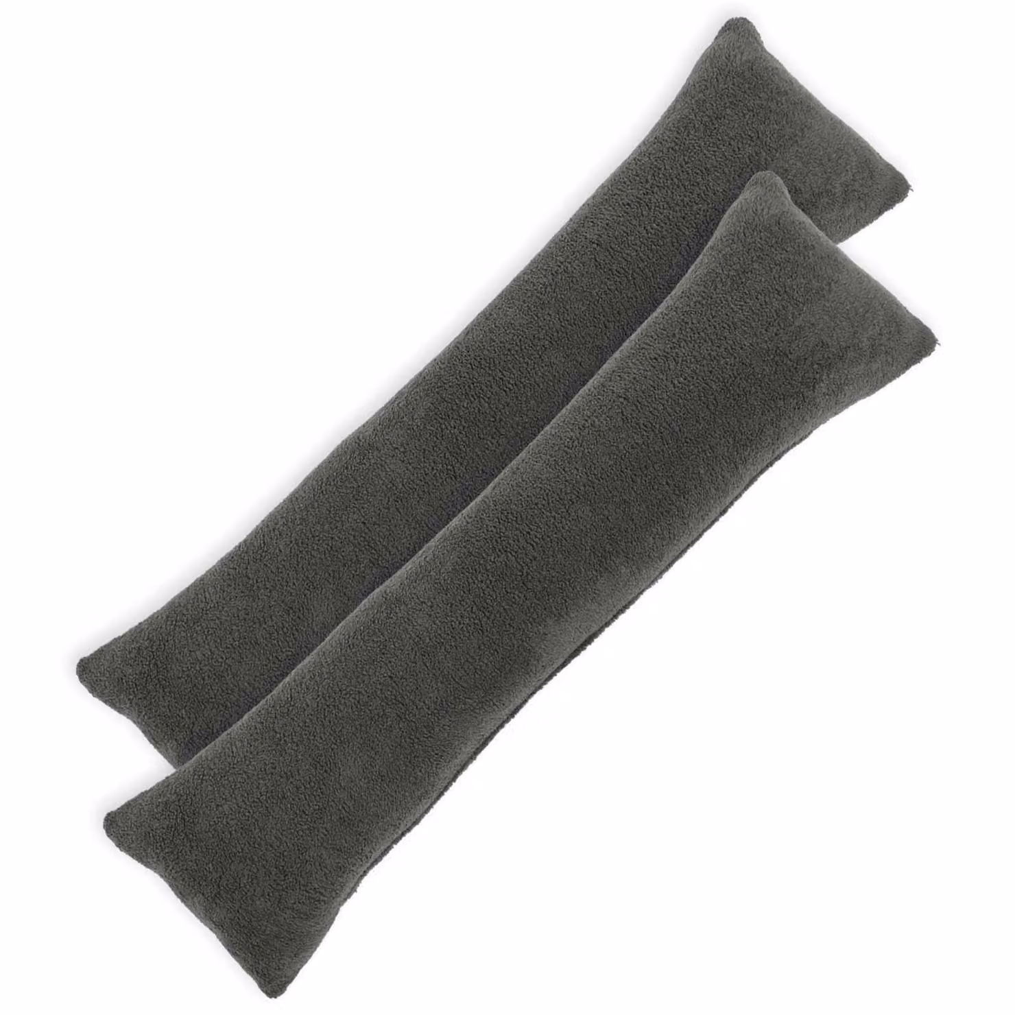 Set di 2 federe vidaXL HEERLEN in tessuto bouclé grigio scuro, L 145 cm x L 40 cm