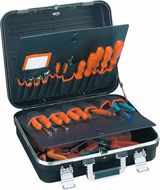 Scatola di attrezzi GT Line con inserti, colore nero, L/P/H: 45 x 39,9 x 16,5 cm