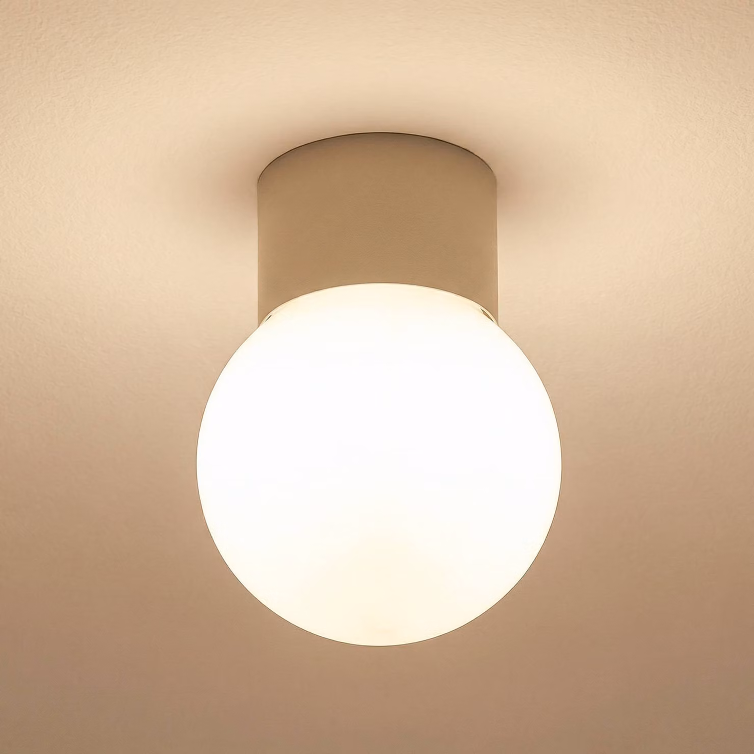 Plafoniera soffitto Hotel Mood 1 SIGMA, dimmerabile, Bianco / Opale, Corridoio, Vetro, Plafoniera