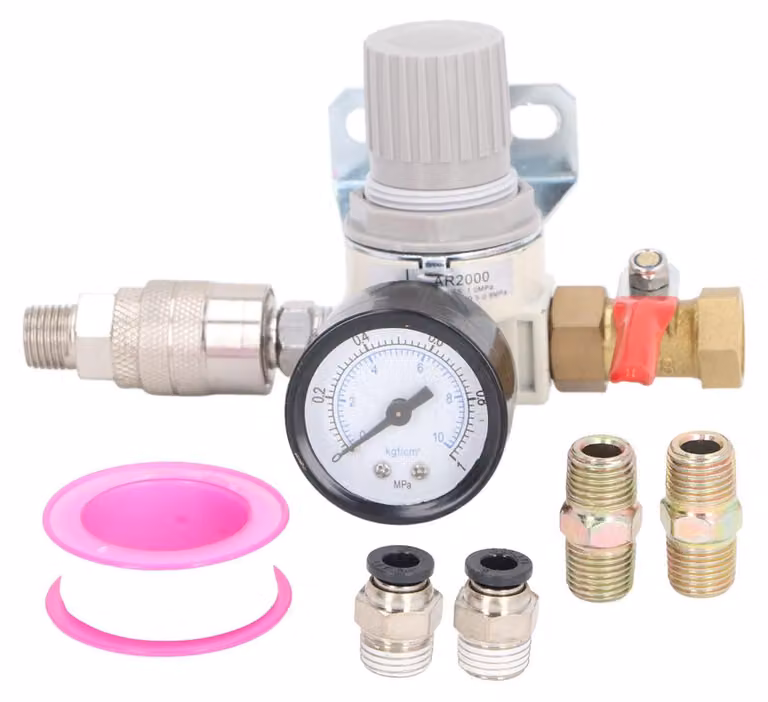 Regolatore per compressore d'aria NPT da 3/8 di pollice con manometro da 0 a 1 MPa
