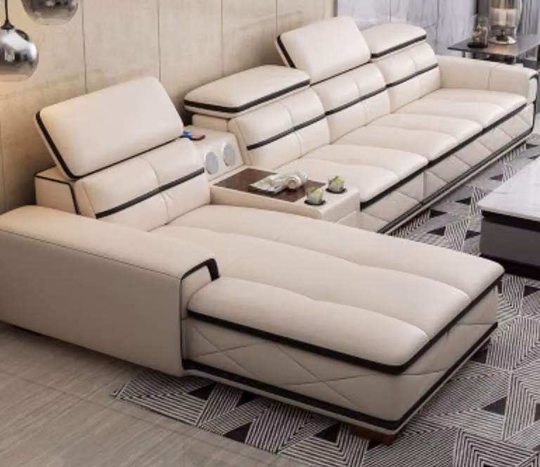 Sofa Möbel Wohnlandschaft Luxus Eckcouch Ecksofa L-Form Polster Modern Sofas