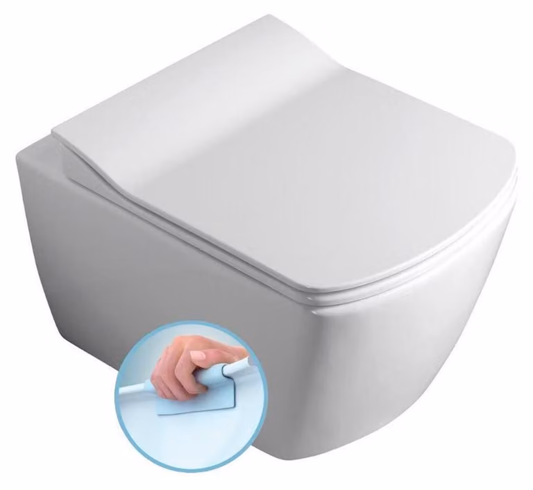 Vetroceramica Sapho - Toilette sospesa Glanc, senza bordo, bianco GC321