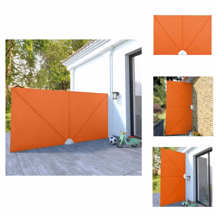 vidaXL Ventilatore laterale pieghevole terracotta rosso 400×200 cm - Ombrelloni e tende da sole