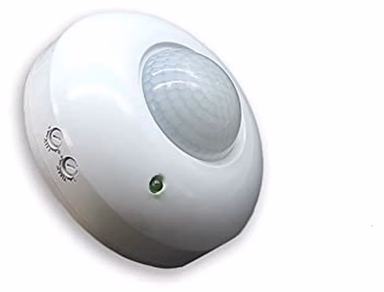 Sensore di movimento a infrarossi Glowster, regolabile, con copertura a 360 gradi