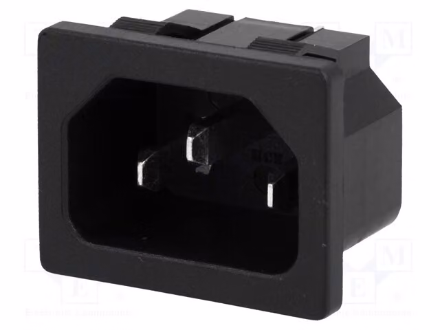 1 connettore: per alimentazione AC, connettore maschio 10A, tipo IEC-C-1