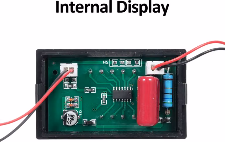Voltmetro amperometro AC 60-500V 100A Multimetro digitale con trasformatore di corrente 2 in 1 Mini amperometro Voltmetro Misuratore Display a doppio LED Accessorio universale per auto