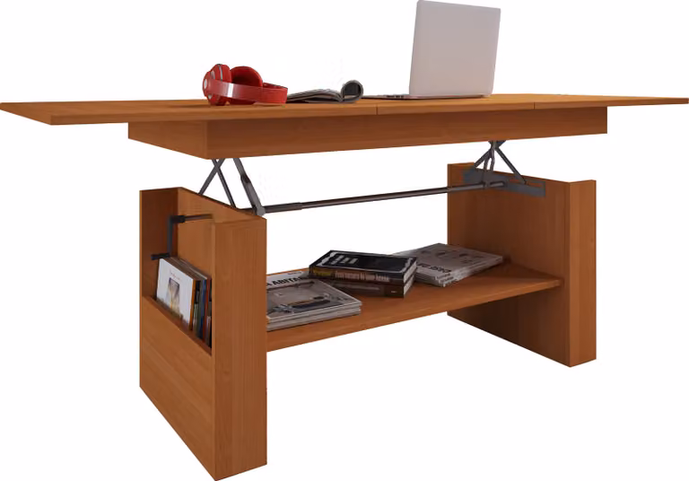 Tavolino in legno semplice | Dimensioni ca. H. 52 x W. 115 x D. 58 cm | Tavolo da soggiorno - Kobila allungabile ad altezza regolabile