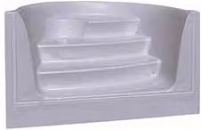 Scala monoblocco in vetroresina PISCINE ITALIA per piscina interrata colore grigio L/P/H: 250 x 150 cm