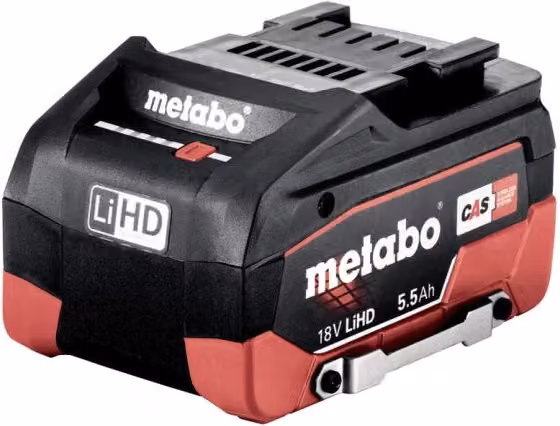 Batteria Metabo 18V 5,5 Ah LiHD DS Li-Ion Nero