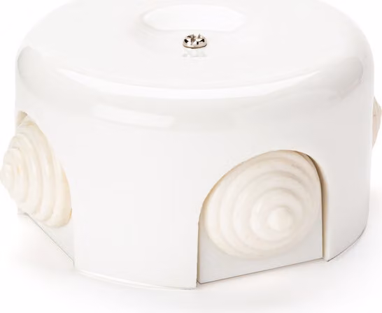 Scatola di derivazione in Vetroceramica a baldacchino Scatola di derivazione a rosone Bianco