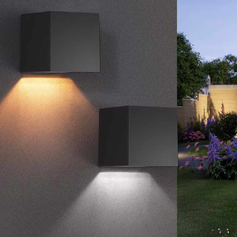 Lampada solare da esterno, confezione da 2, LED ultra luminosi, grado di protezione IP65, 2 modalità