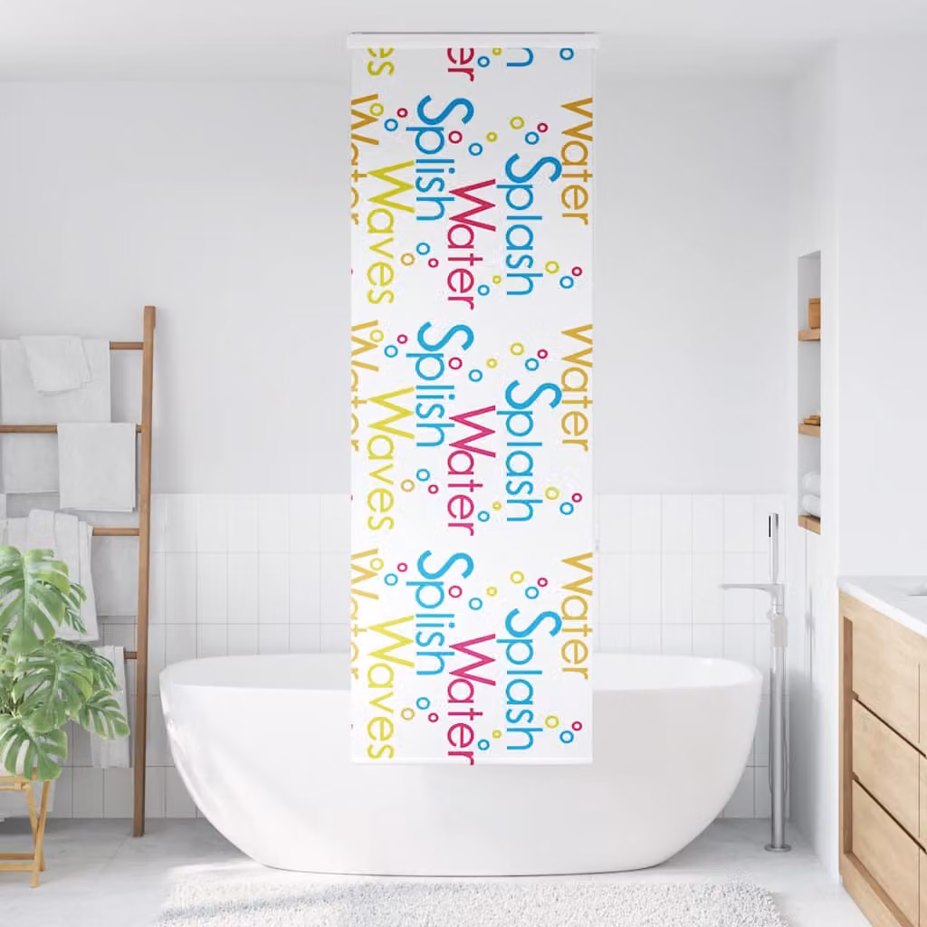 vidaXL Tenda a Rullo per Doccia Cassonetto 80x240 cm Larghezza Tessuto