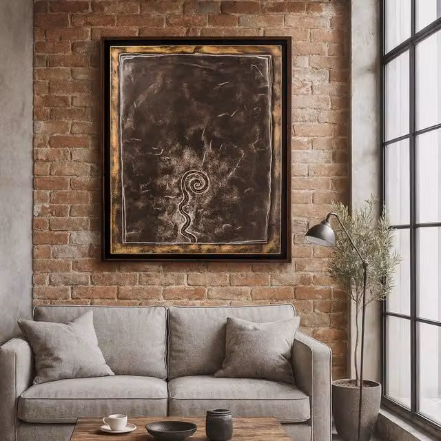 Olio su tela da parete Swirl 100x120 cm design moderno | Duzzle