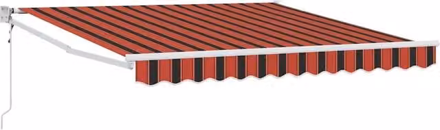 Tenda da Sole | Tenda parasole Arancione e Marrone 350 x 250 x 165 cm Poliestere