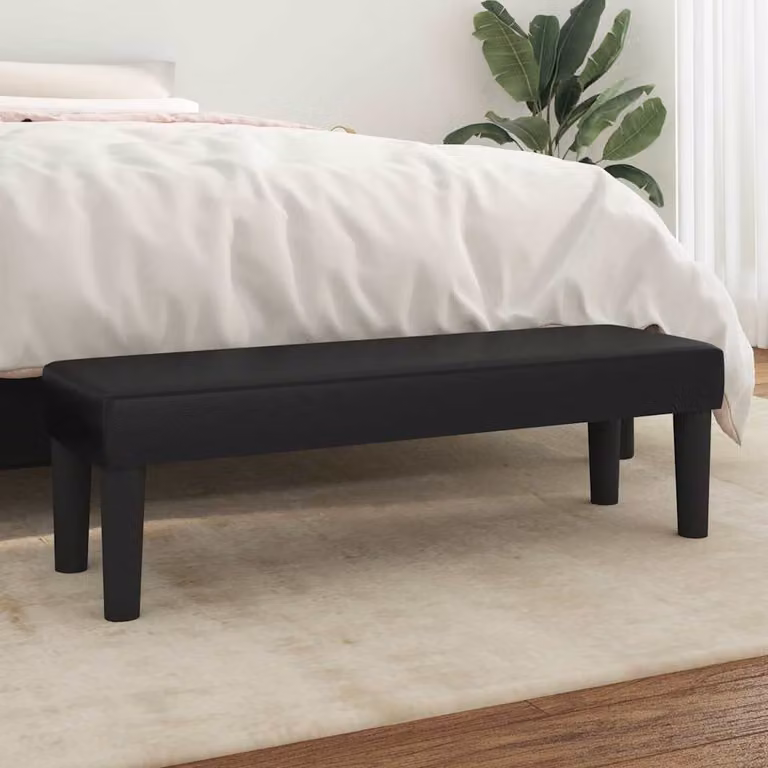 Panca moderna vidaXL in similpelle nera L/P/H: 100 x 30 x 30 cm