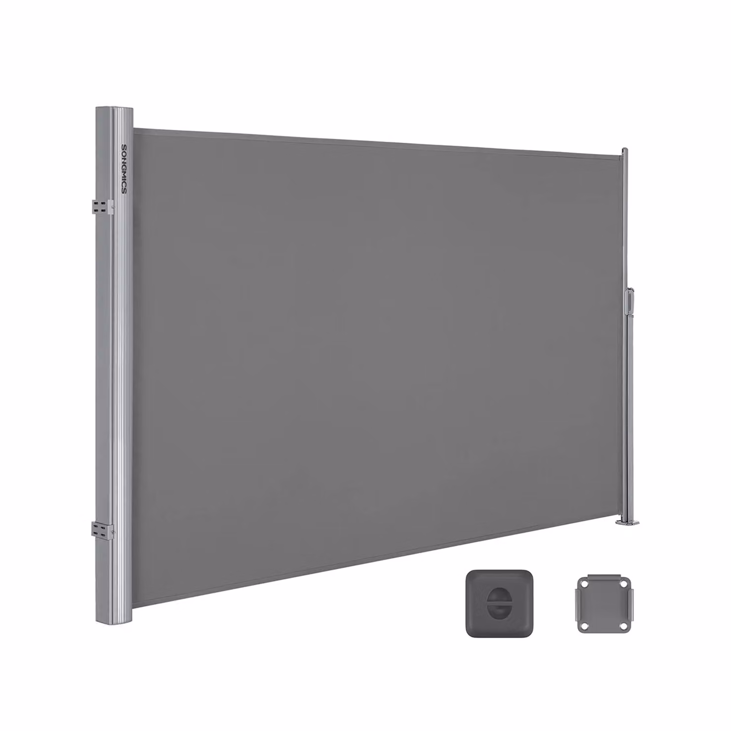 Tenda Laterale Avvolgibile per Balcone e Terrazzo, Grigio