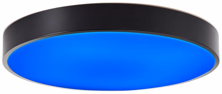 Plafoniera LED brillante Vadin nero Ø49cm 36W 3500lm RGBW 3000-6500K Dimmerabile Luce notturna e timer Telecomando Amazon Google WiFi
