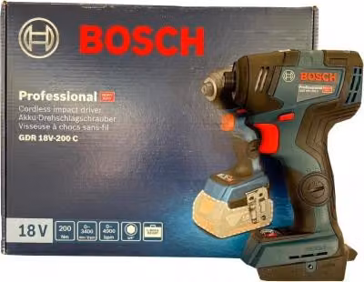 Bosch 18V 200Nm Impact Driver senza batterie e caricabatterie Gdr 18V-200 C Solo