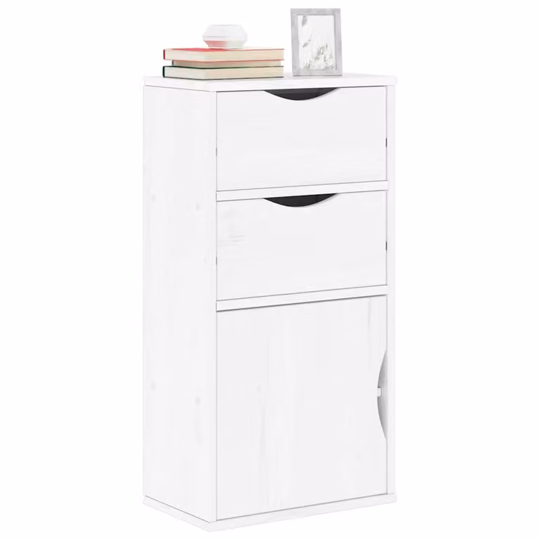 Armadietto Laterale con Cassetti vidaXL ODDA Bianco L: 40 cm, P: 24 cm, H: 79 cm
