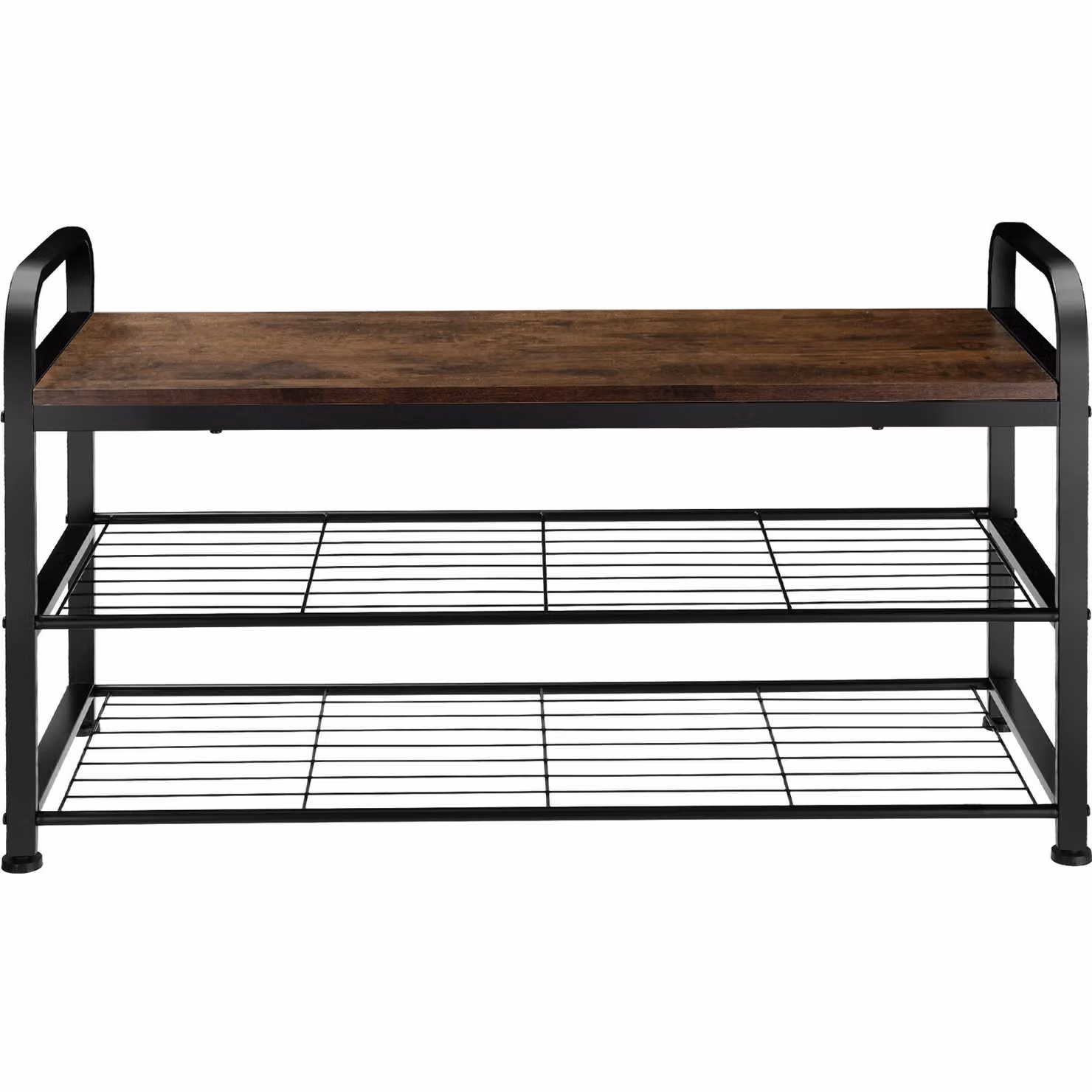 Scarpiera Tectake Southampton in stile industriale, colore marrone, L: 91 cm, P: 36 cm, H: 55 cm – 3
