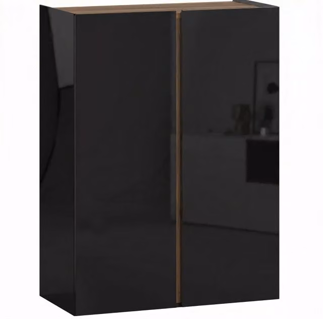 Scarpiera a 6 Ripiani con Chiusura Silenziosa, Design senza Maniglie, Finitura Lucida Nera