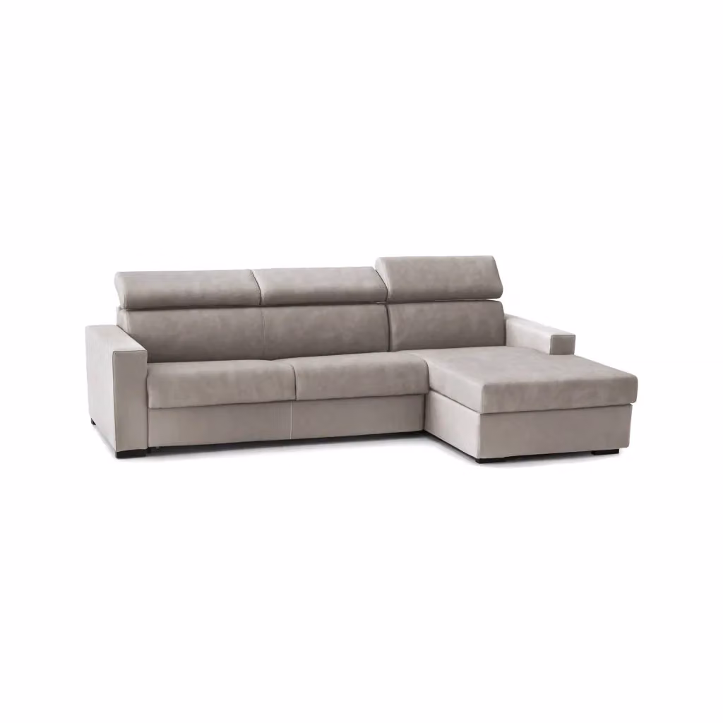 Divano ad angolo Ameno TALAMO ITALIA con penisola contenitore destra, tessuto beige, L: 280 cm, P: 95 cm, H: 85 cm – 2