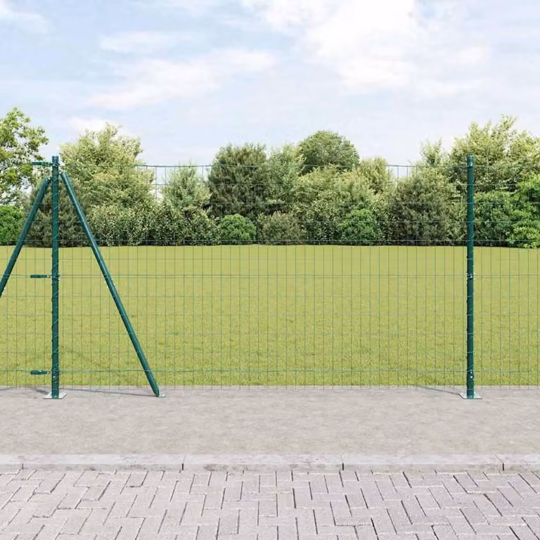 Maison Exclusive - Recinzione con Posto Verde 1,2 x 10 m Acciaio e PVC