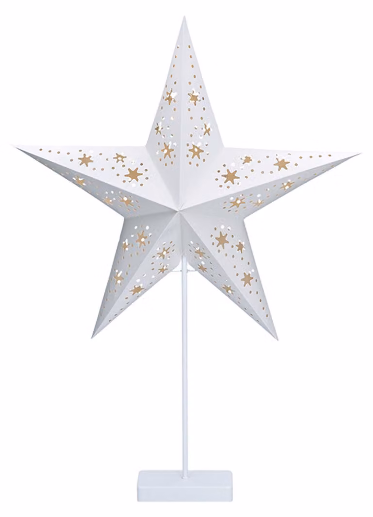 Lampada da tavolo Solight LED a Stella di Natale, 10x LED, 3x AA