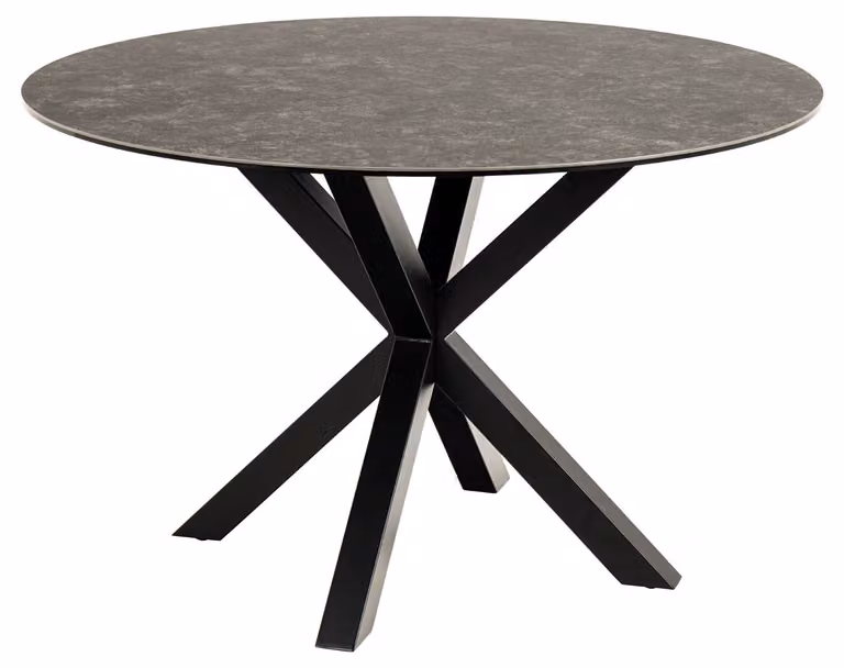 Tavolo da pranzo Heaven Ø119 cm in Vetroceramica nera.