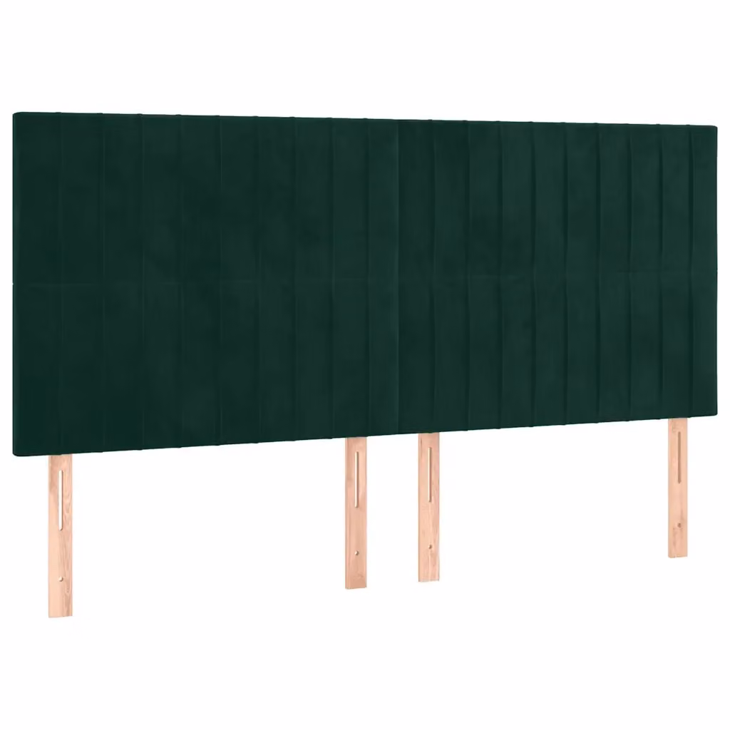 Testiera per letto VIDAXL in velluto verde scuro, L: 200 cm, H: 118-128 cm, P: 5 cm – 2