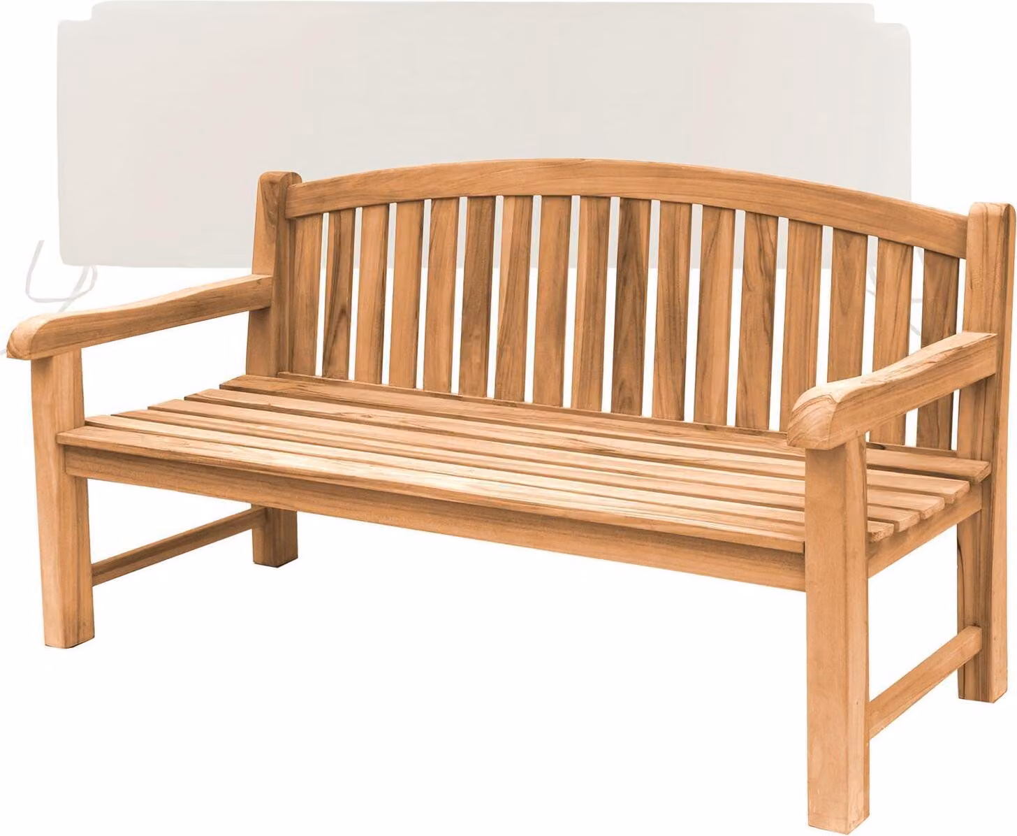 Panchina da giardino in teak extraforte Bari 180cm + cuscino di seduta crema