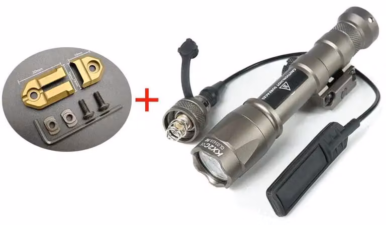 Torcia, interruttore tattico, compatibilità con binari Picatinny, set DE M600C