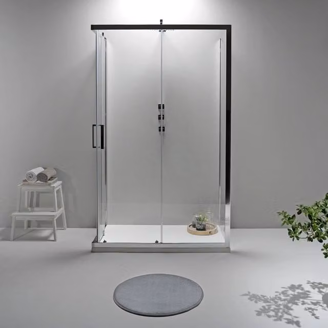 Box Doccia Elite Tre Lati 70x70x70 Cm Scorrevole Trasparente