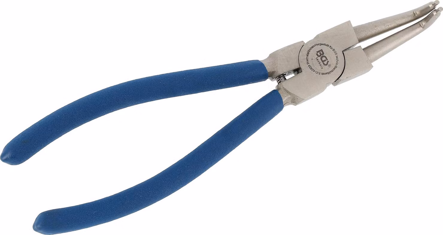 Pinze ad anello da 225 mm, angolate, per anelli elastici interni