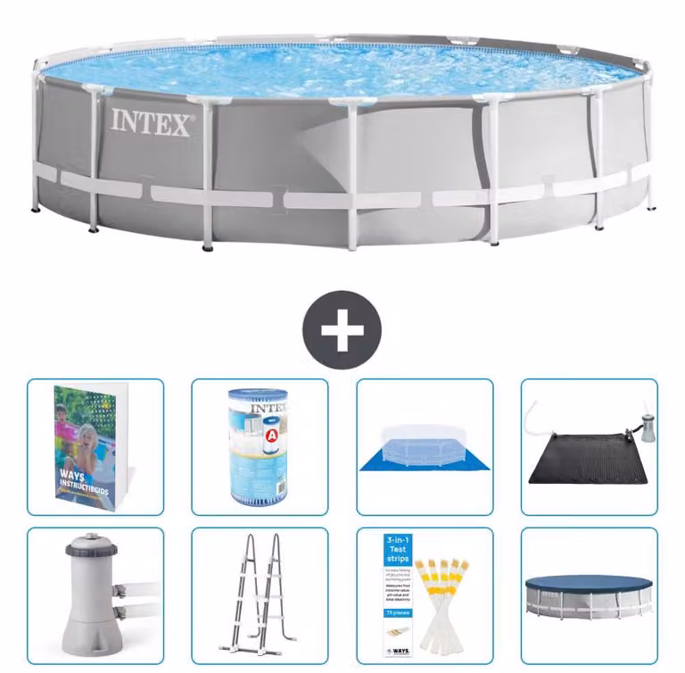 Struttura per piscina a forma di prisma - 427x107 cm - composta da 7 elementi - modello S619