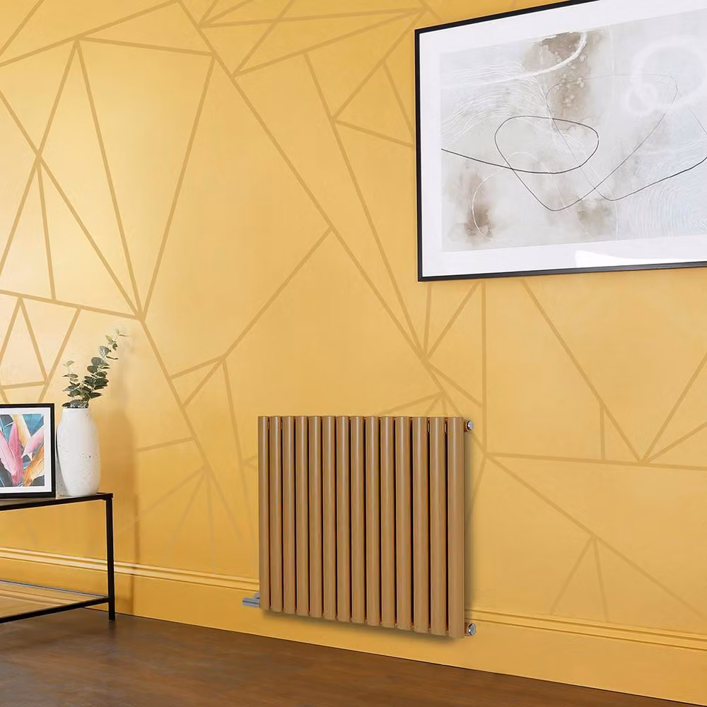Radiatore Elettrico di Design Orizzontale Giallo (Autumn Yellow) - Pannello Singolo - 635mm x 413mm - Senza Termostato - Revive