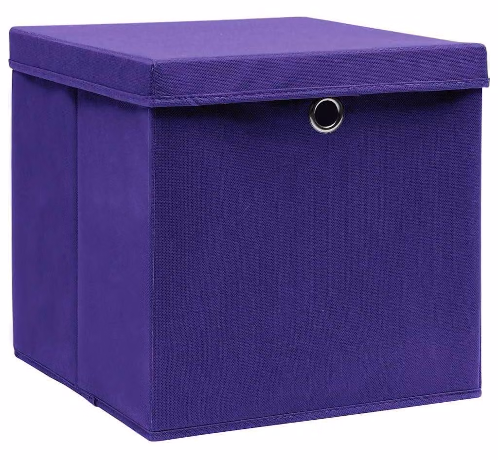 Scatole pieghevoli con coperchio, set da 4