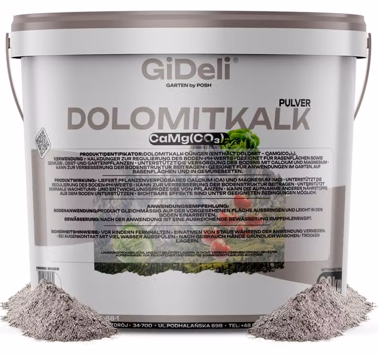 Calcare dolomitico 20 kg Calcare per prati Antimuschio Calcare da giardino Magnesio Calcio pH GiDeli