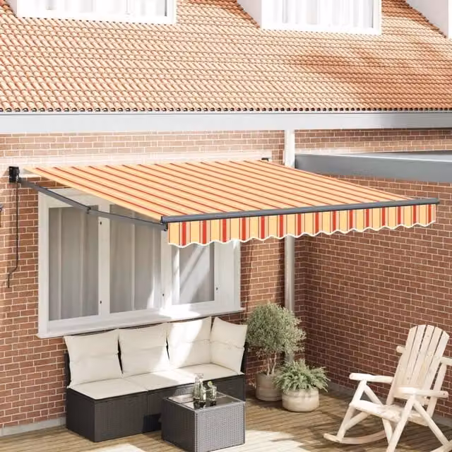 Tenda retrattile Giallo e Arancione 350 x 250 x 165 cm 3330259