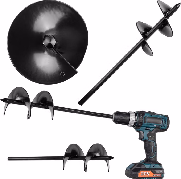 Coclea di terra KADAX 80 mm per trapano, coclea da giardino, coclea di terra per avvitatore a batteria, coclea per piante per giardinaggio, trapano a spirale per forare il terreno