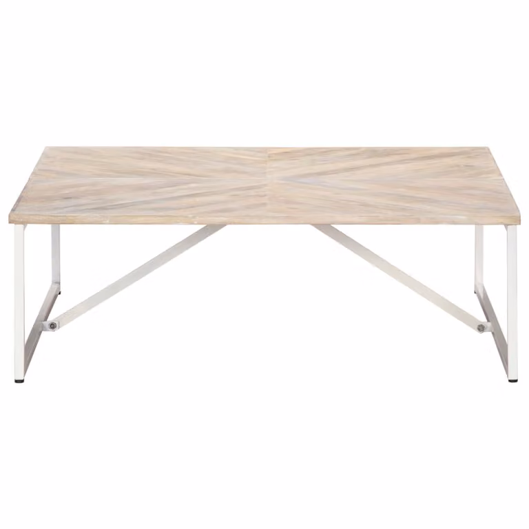 Tavolino da Salotto 110x110x36 cm in Legno Massello di Mango