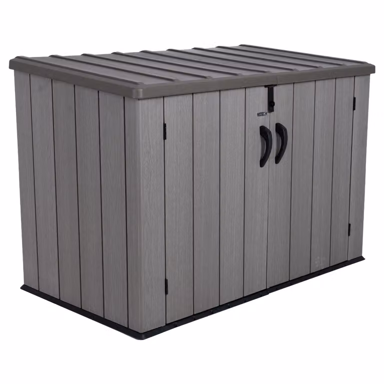 Lifetime Mülltonnenbox grau/braun
