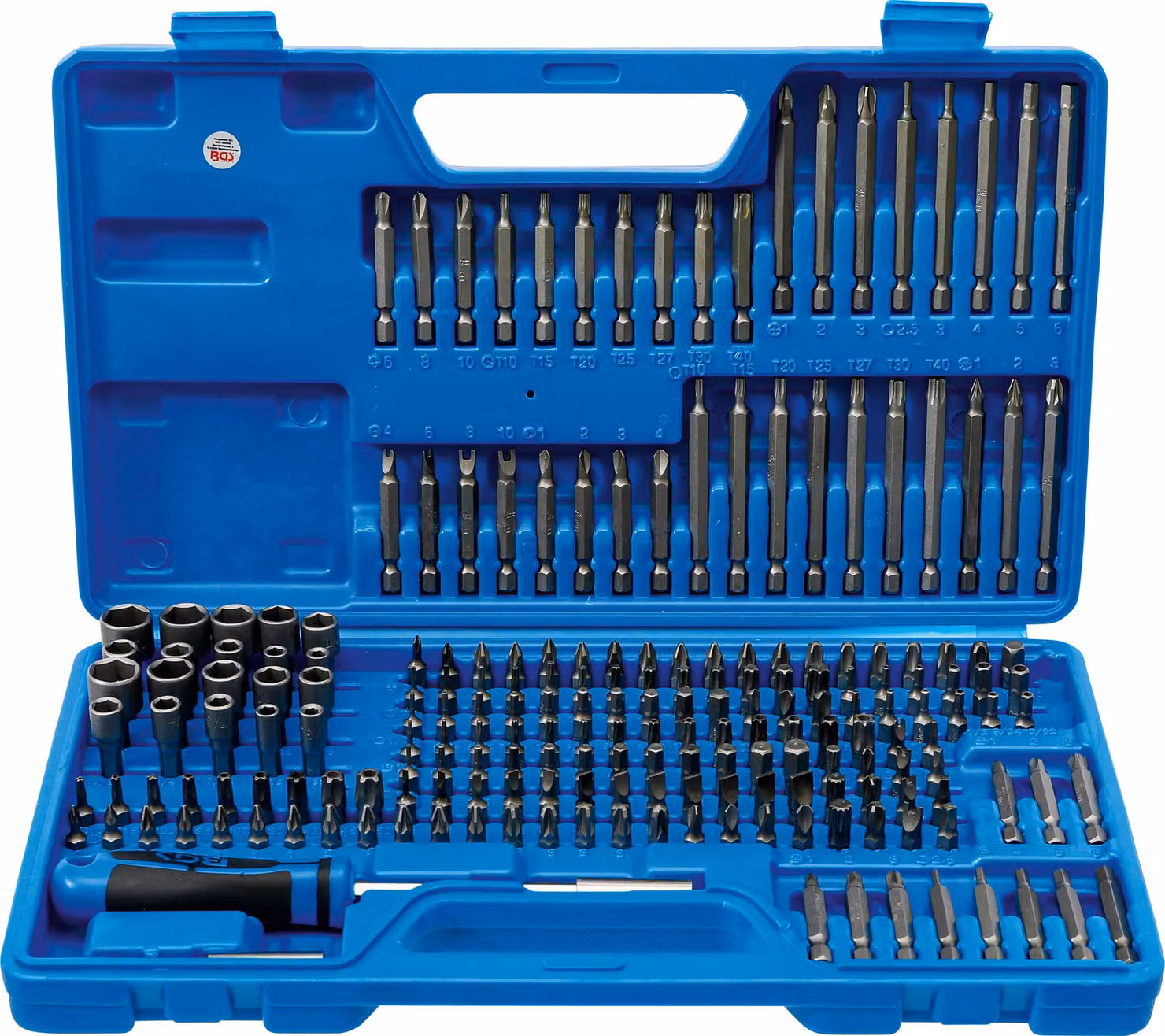 Set di bit universali/di sicurezza BGS con esagono esterno 6,3 mm (1/4") 208 pezzi - 20103