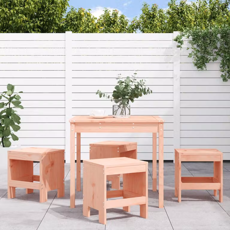 Set da pranzo per giardino vidaXL in legno di Douglas marrone, 5 pezzi