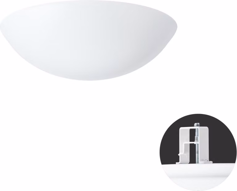 OSMONT TIT65500 TITAN V1 apparecchio semipermanente da soffitto/parete in plastica bianco IP44 4000 K 13W LED