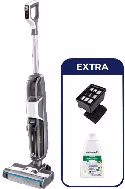 Pulitore 3 in 1 senza fili BISSELL Crosswave HF3 Select 3639N, lava, aspira e asciuga, batteria i-Ion 44,4 Wh, autonomia 25 minuti