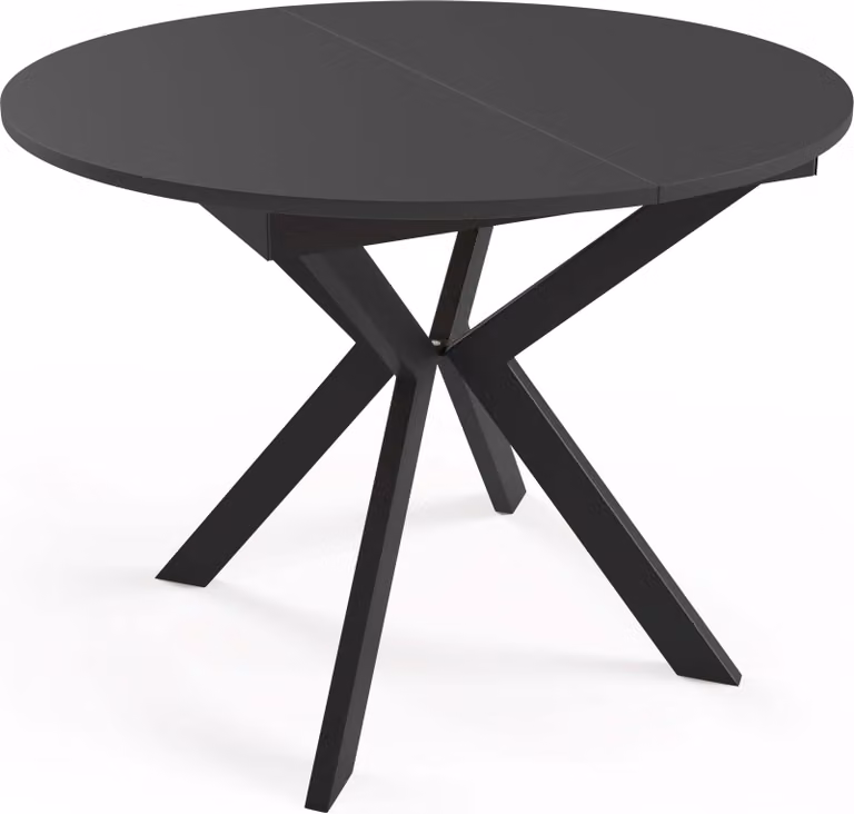 Tavolo da pranzo FURNLUX Leia Black 100cm / Colore principale: Nero / Dimensioni: 100 x 78 x 138 cm