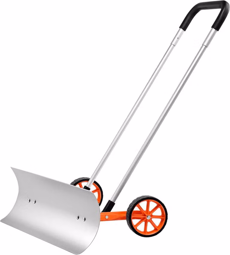 Pala neve - Spazzaneve da 76 cm - Design inclinato di 15° - Manico a forma di "U" in alluminio - Efficiente e potente