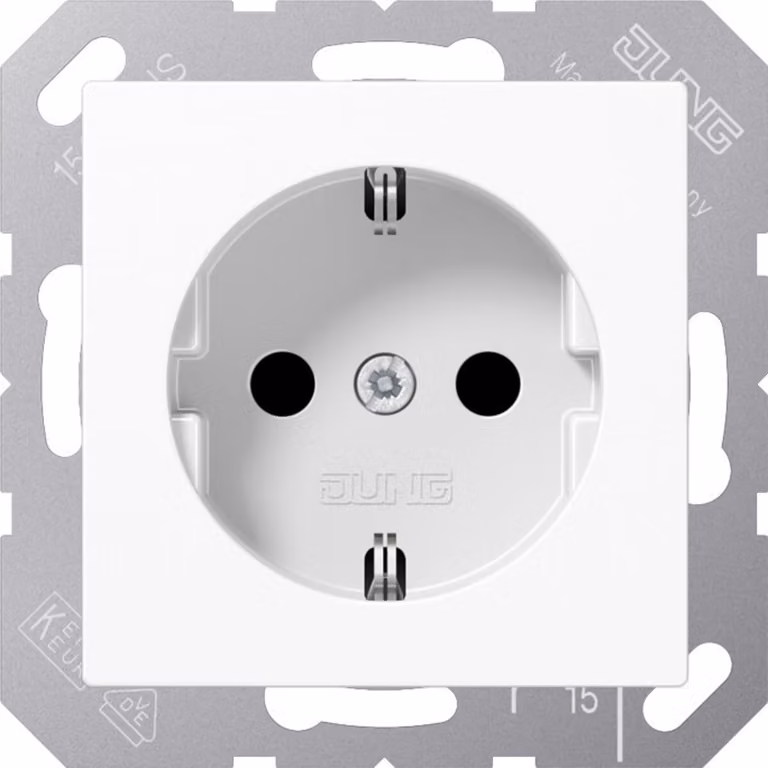 Jung ABA1520KIWW Presa SCHUKO® 16 A 250 V ~ bianco alpino