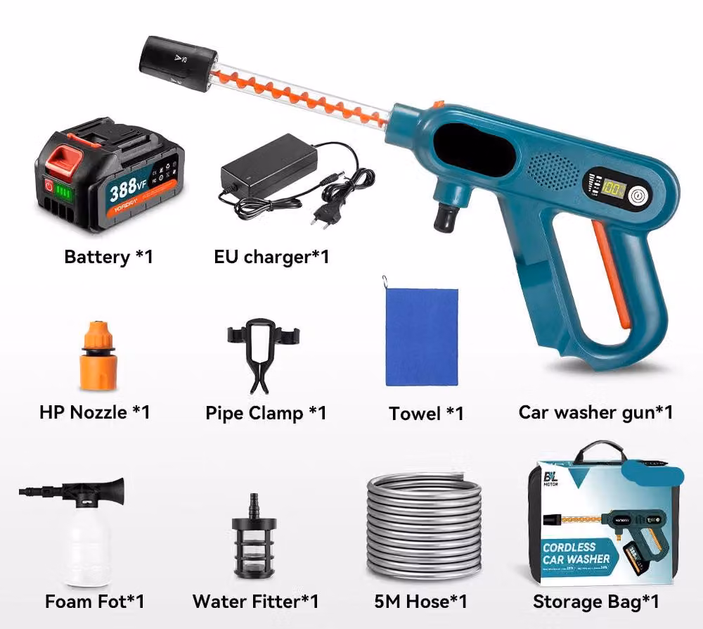 Idropulitrice - Pulitore per terrazze - A batteria - Elettrica - Idropulitrice elettrica - 220 bar - 5 in 1